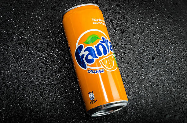 Orange Fanta Can stock photo