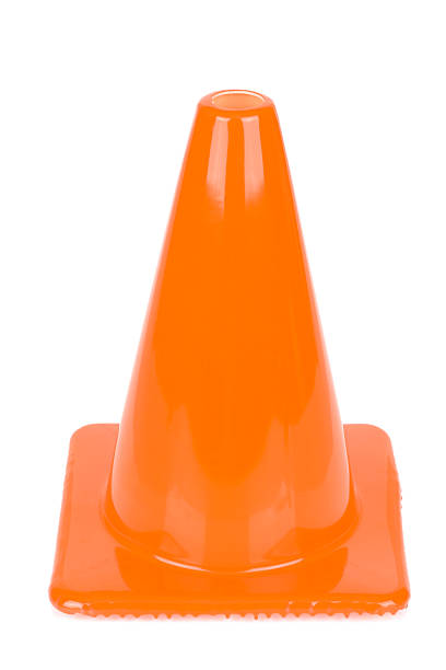 Orange Safety Cone stock photo