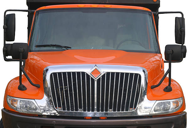 Orange Truck 2 stock photo