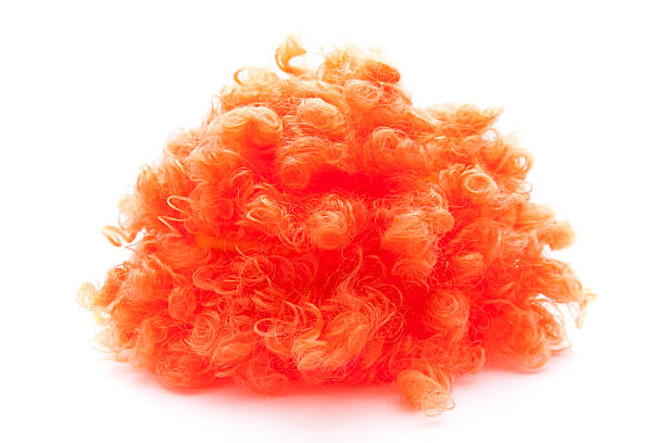 orange wig stock photo