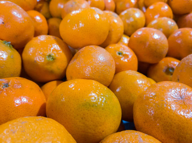 Oranges on the market stock photo