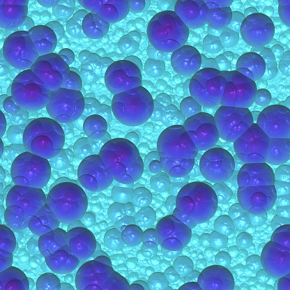 Organic Biologic Cells Bacteria Spheres HD - seamless high resolution and quality pattern tile for 2D design and 3D as background or texture for objects - ready to use.