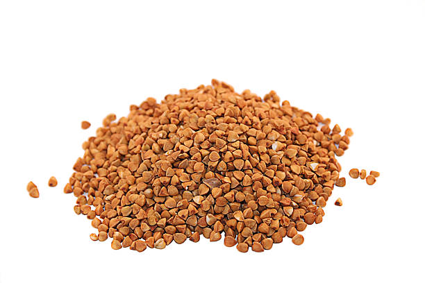 Organic buckwheat isolated stock photo