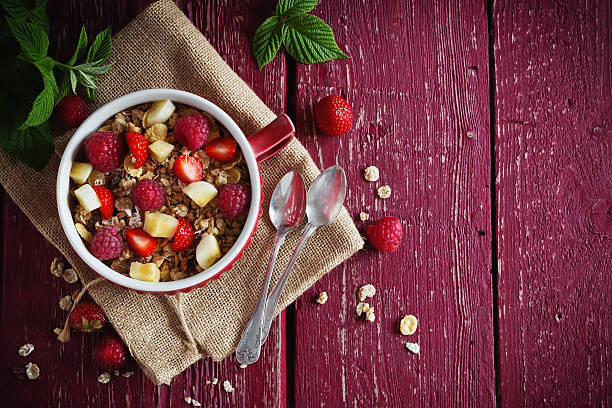 Organic healthy breakfast stock photo
