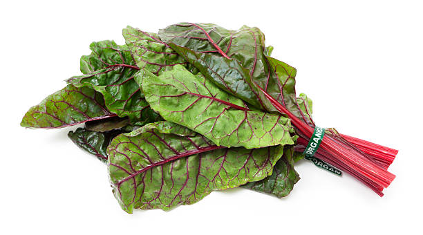 Organic Swiss chard Organic Swiss chard bunch chard stock pictures, royalty-free photos & images