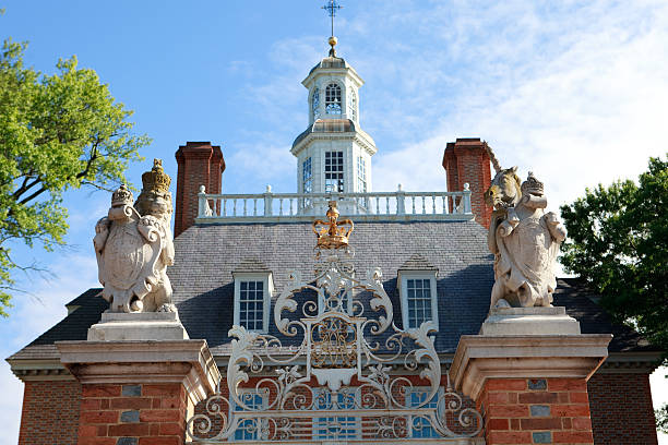 ornamental palace gate  williamsburg virginia stock pictures, royalty-free photos & images