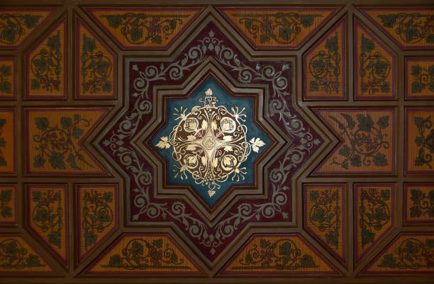 Ornate ceiling stock photo