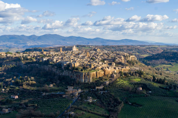 Orvieto - Aerial View - Central Italy stock photo