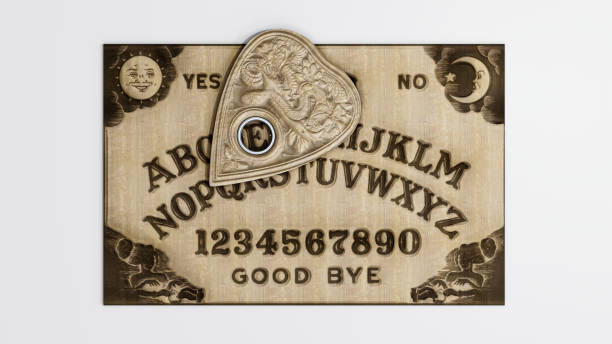 ouija table isolated on white background ouija table isolated on white background 3d illustration ouija board stock pictures, royalty-free photos & images