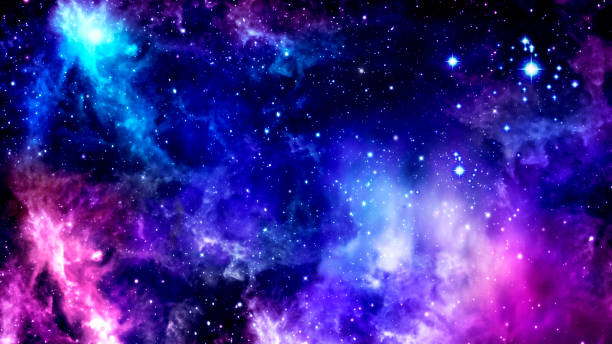 Outer space, universe, nebula, star cluster, bright, Astronomy, science Bright purple cosmic background with nebulae and cluster of shining stars space and astronomy stock pictures, royalty-free photos & images