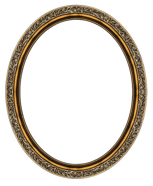 Oval frame isolated on white Wooden oval frame isolated on white background mirror object stock pictures, royalty-free photos & images