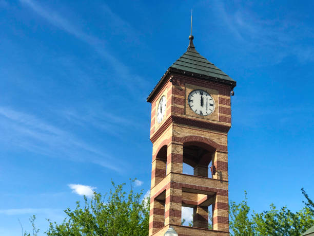 Overland Park Kansas Clock Tower clock tower in Overland Park Kansas overland park stock pictures, royalty-free photos & images