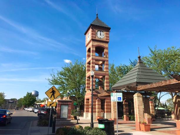 Overland Park Kansas clock tower in Overland Park Kansas overland park stock pictures, royalty-free photos & images