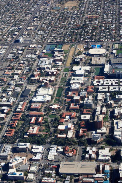Overlook the University of Arizona, Tucson Campus stock photo