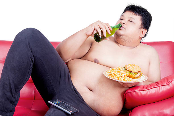 オーバーウェイトと太りすぎの男 - 肥満 ストックフォトと画像
