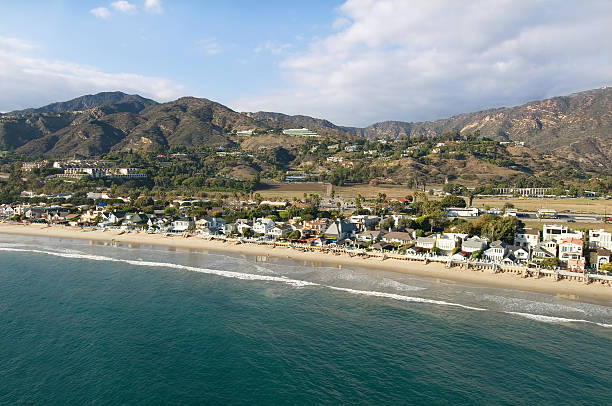 Pacific Coast in Malibu, California stock photo
