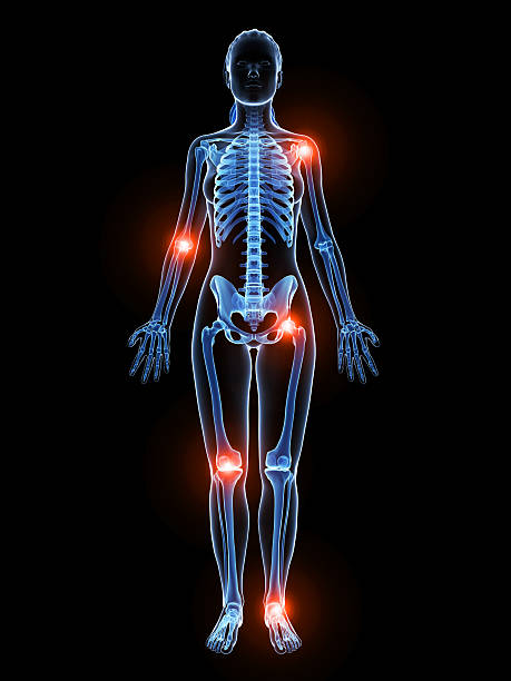 painful joints 3d rendered illustration of painful joints joint body part stock pictures, royalty-free photos & images
