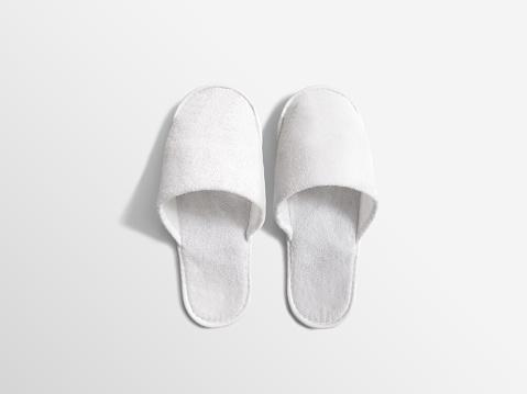 Download Pair Of Blank Soft White Home Slippers Design Mockup Stock ...