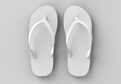 Download Pair Of Blank White Beach Slippers Design Mock Up Clipping ...