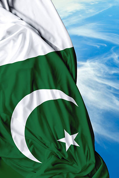 Pakistan waving flag on bad day Pakistan waving flag on bad day pakistan flag stock pictures, royalty-free photos & images