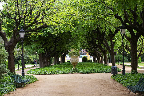 Palace Gardens, Barcelona stock photo