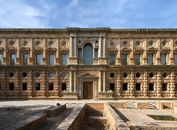 Palace of Carlos V stock photo
