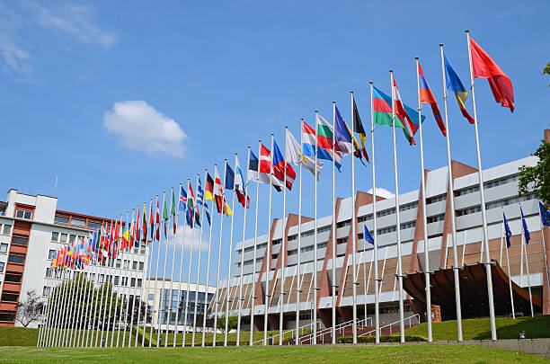 Palais de l'Europe in Strasbourg stock photo