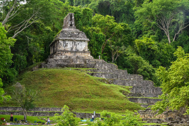 Palenque was a Maya city state in southern Mexico and a UNESCO World Heritage site stock photo