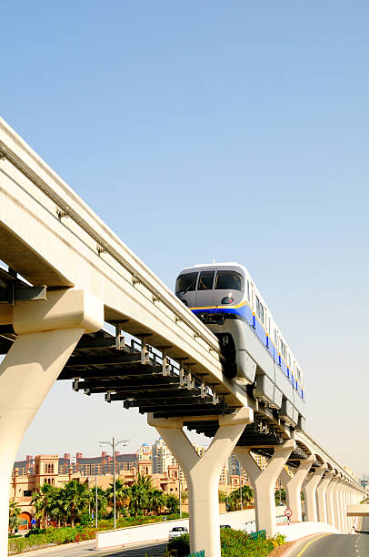 Palm Jumeirah Monorail stock photo