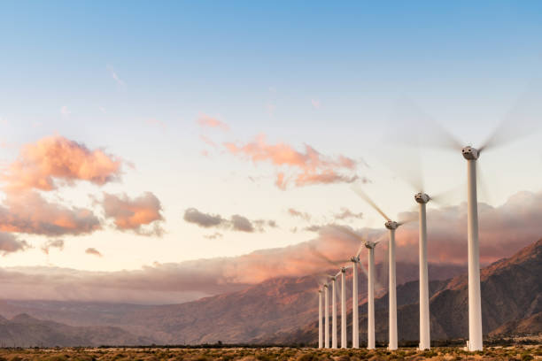 Palm Springs, California, Renewable Energy Wind Farm stock photo