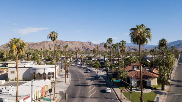 Palm Springs View of Palm Springs, California. palm springs california stock pictures, royalty-free photos & images
