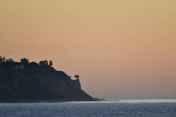 Palos Verdes at Sunset View from Redondo Beach steven harrie stock pictures, royalty-free photos & images