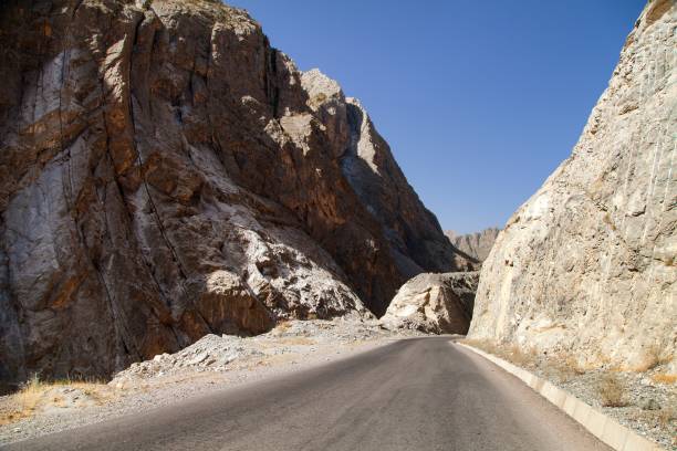 Pamir highway or pamirskij trakt mountains Tajikistan stock photo