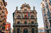The city hall building in Pamplona, Spain.