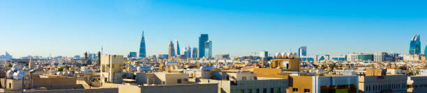Panorama buildings group  in Riyadh Saudi Arabia stock photo