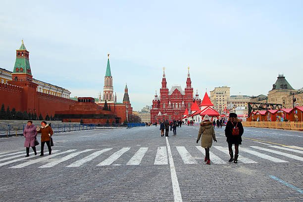 Panorama of Red Square stock photo
