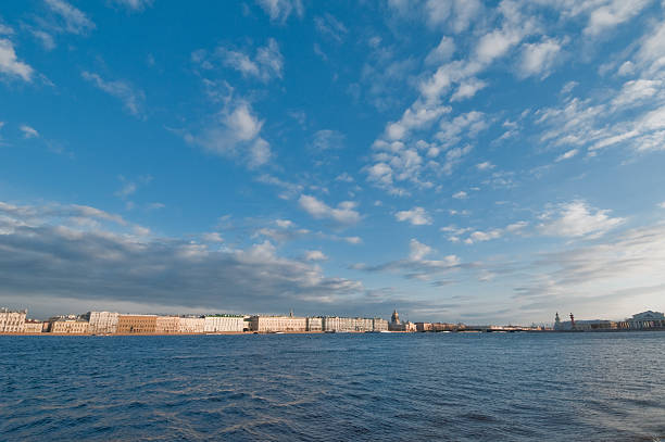 Panorama of St. Petersburg stock photo