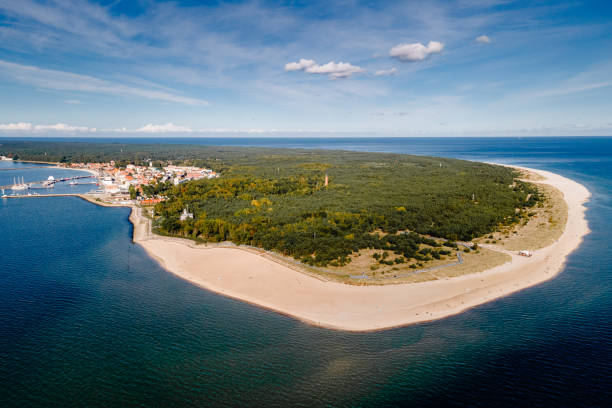 Panorama of the city of Hel on the Hel Peninsula Panorama of the city of Hel on the Hel Peninsula peninsula stock pictures, royalty-free photos & images
