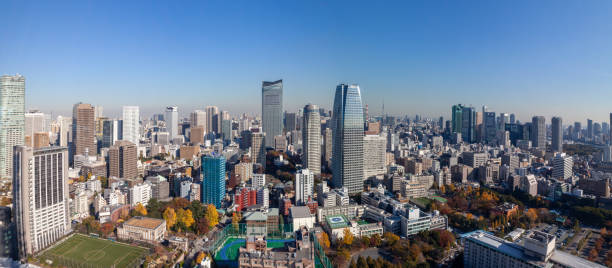 Panorama of Tokyo stock photo