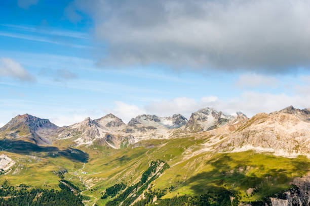 Panorama of top of Piz Nair near the St. Moritz. Panorama of top of Piz Nair near the St. Moritz. graubunden canton stock pictures, royalty-free photos & images