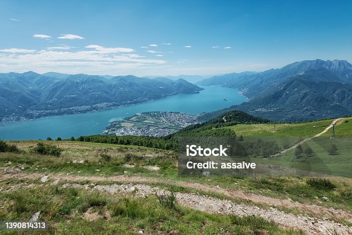 istock Panorama view Lago Maggiore in Switzerland 1390814313