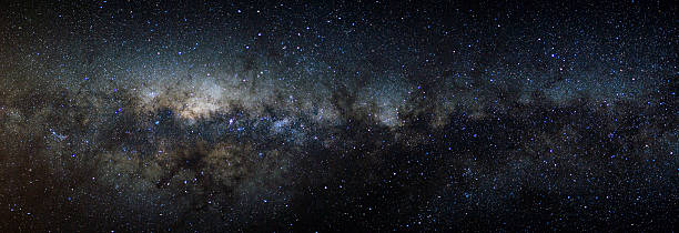 Panorama view of the Milky Way  mauna kea stock pictures, royalty-free photos & images