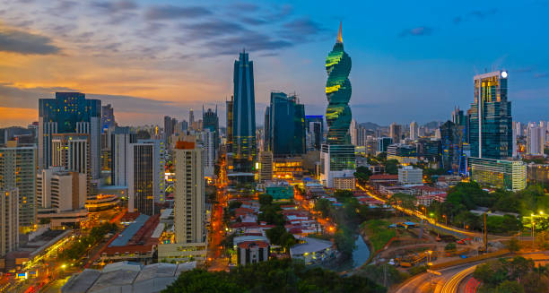 Panoramic Panama City stock photo