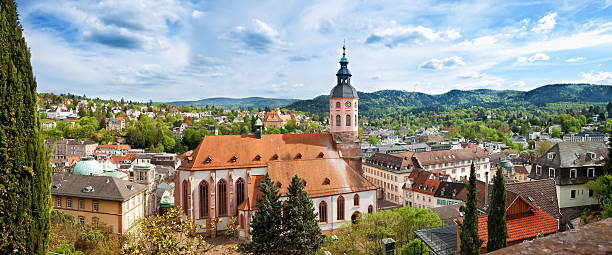 Panoramic view of Baden-Baden. Europe, Germany Panoramic view of Baden-Baden. Europe, Germany baden baden stock pictures, royalty-free photos & images