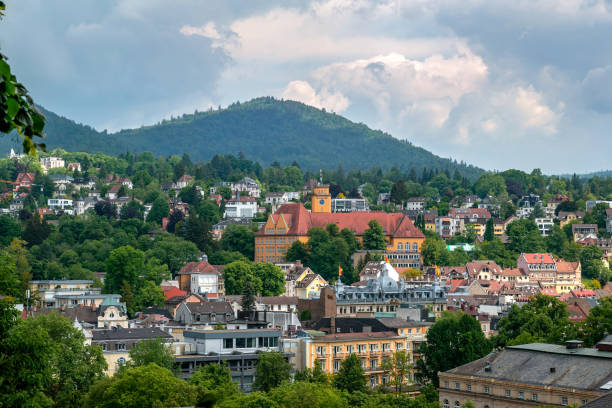 Panoramic view of Baden-Baden, Germany city and the hills Panoramic view of Baden-Baden, Germany city and the hills baden baden stock pictures, royalty-free photos & images