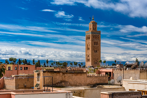 The Koutoubia Mosque is the largest mosque in Marrakesh, Morocco. Located near the Djemaa el Fna, the Koutoubia Mosque is the largest mosque in Marrakesh.