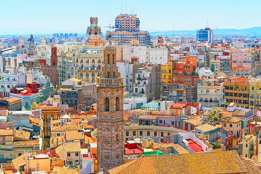 Panoramic view  of Valencia, is the capital of the autonomous community of Valencia and the third-largest city in Spain.