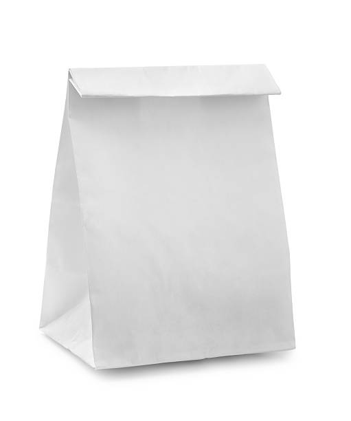 ペーパーバッグ - 紙袋　白 ストックフォトと画像