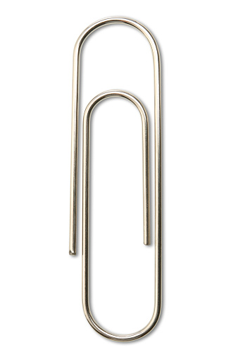 High Quality Paper Clip on White with Clipping Path Included.
