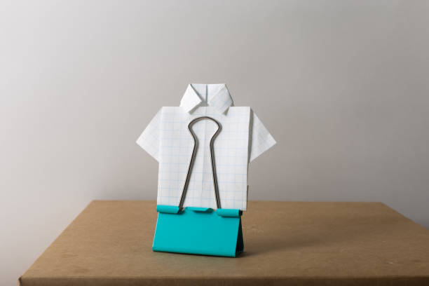 paper male shirt origami business father day stock photo